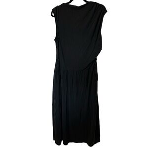 Luxely at Nordstrom Women’s River Black Cap Sleeve Draped Top Dress Sz XL NWT